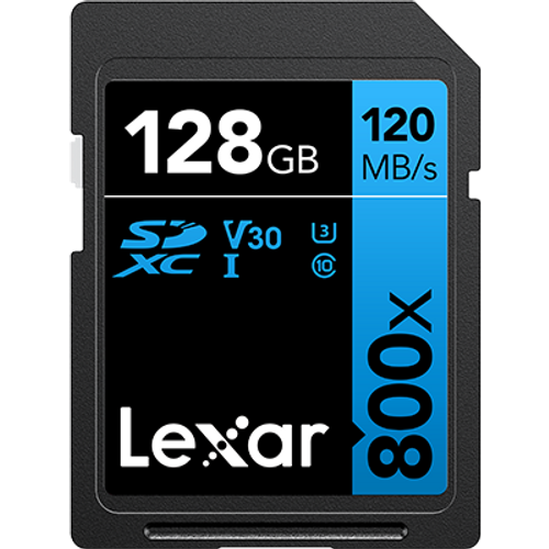 Lexar SD 128GB 800x SDHC UHS-I cards, 120MB/s read 45MB/s write C10 V10 slika 1