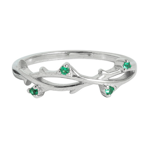 J&B Jewellery 925 Srebrni Prsten 00000104-Green