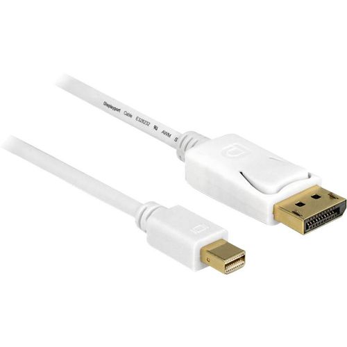 Delock Mini-DisplayPort / DisplayPort adapterski kabel Mini DisplayPort utikač, DisplayPort utikač 5.00 m bijela 83484 pozlaćeni kontakti DisplayPort kabel slika 3