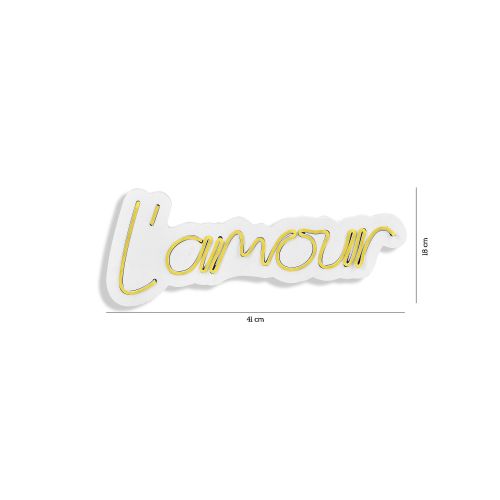 Wallity Ukrasna plastična LED rasvjeta, L'amour - Yellow slika 16