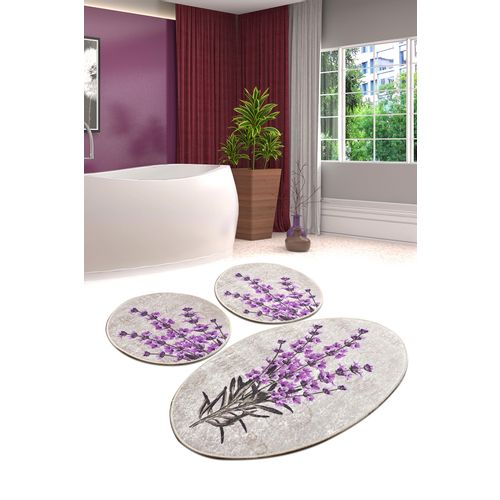 Lavender Multicolor Bathmat Set (3 Pieces) slika 1