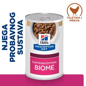 Hill's Prescription Diet Gastrointestinal Biome Varivo za Pse s Piletinom i dodatkom Mrkve, 354 g