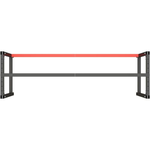 Okvir za radni stol mat crni i mat crveni 180x57x79 cm metalni slika 15