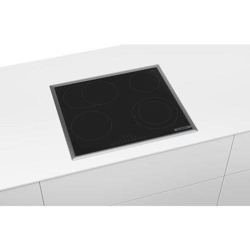 Bosch PKN645FP2E Serija 6 ugradna staklokeramička ploča, senzorsko upravljanje - DirectSelect, dve proširive zone, širina 60 cm, Inox okvir slika 4