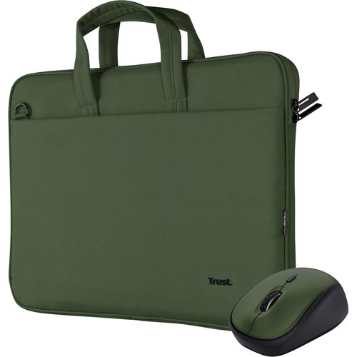 Trust Bologna Eco komplet zelena torba+miš za laptop 16" slika 1