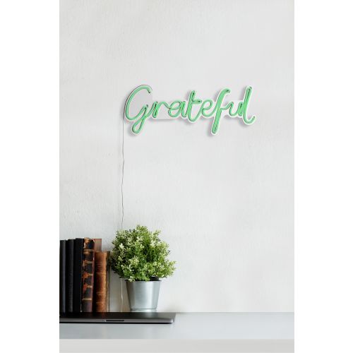 Wallity Ukrasna plastična LED rasvjeta, Grateful - Green slika 4