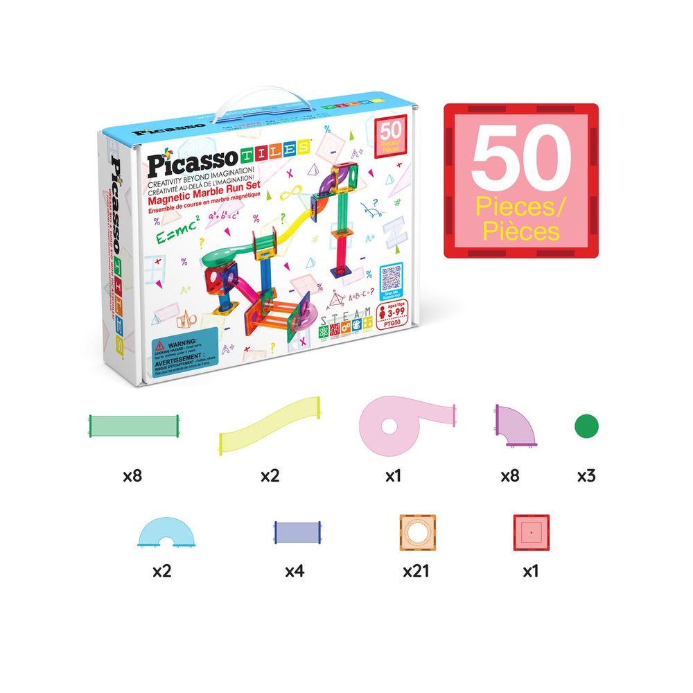 PicassoTiles Magnetne pločice za slaganje PTG50, 50kom slika 6
