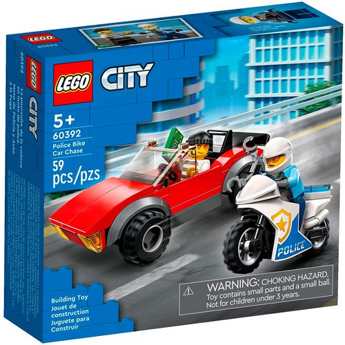 LEGO® CITY 60392 Potjera automobila s policijskim motociklom slika 1
