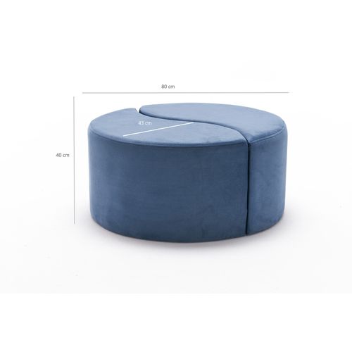 Atelier Del Sofa Tabure, Plava, Alis Puf - Blue slika 8