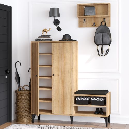 Jess Oak Shoe Cabinet slika 3