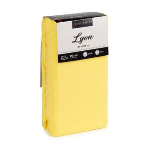 Pamučna plahta s gumicom Svilanit Lyon yellow 180x200 cm