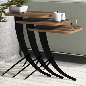 Nesting Table Pion - Set od 3 komada u boji orah