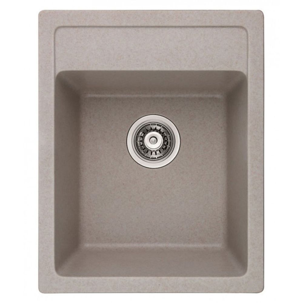 Inter Ceramic sudoper usadni pravokutni 50x40x20 cm + sifon, granit bež slika 1