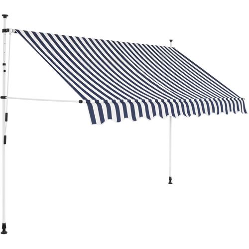 Tenda na ručno uvlačenje 250 cm plavo-bijela prugasta slika 7