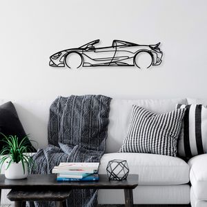 Dekorativni Metalni Zidni Ukras McLaren 720S Silueta u Crnoj Boji