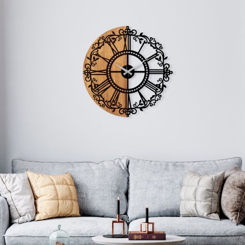 Wallity Ukrasni drveni zidni sat, Wooden Clock - 63 slika 3