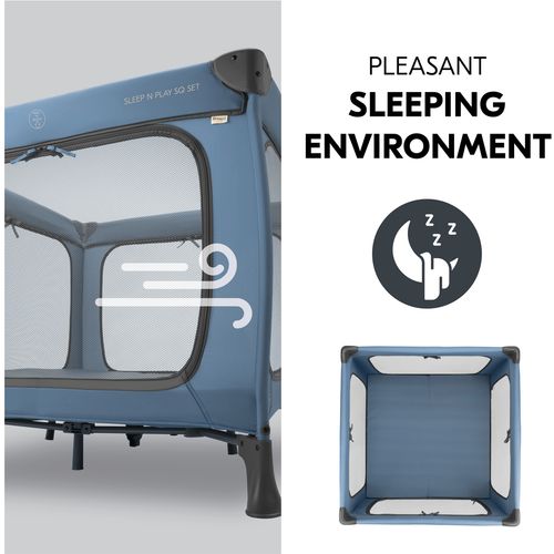 Hauck putni krevetić Sleep N Play SQ Set - Dark Blue slika 7