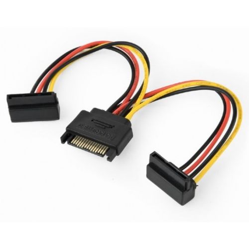 CC-SATAM2F-02 Gembird SATA power splitter cable with angled(90) output connectors, 0.15 m slika 3