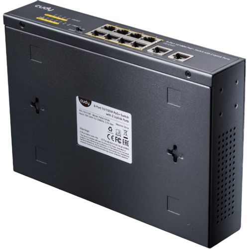 Cudy FS1010P 8-Port 10/100M PoE+ Switch, 2 Uplink 10/100M, 120W, 250m,4KV steel (Alt.PFS3009-8ET-96) slika 3