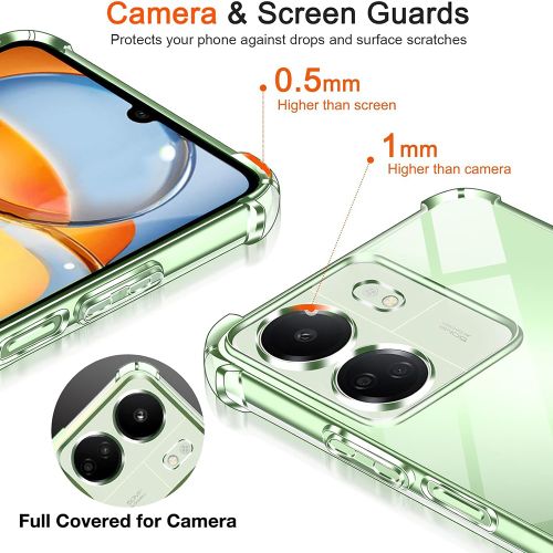 Techsuit Shockproof Clear Silicone prozirna maskica otporna na udarce za Xiaomi Redmi 13C 4G / Poco C65 slika 5