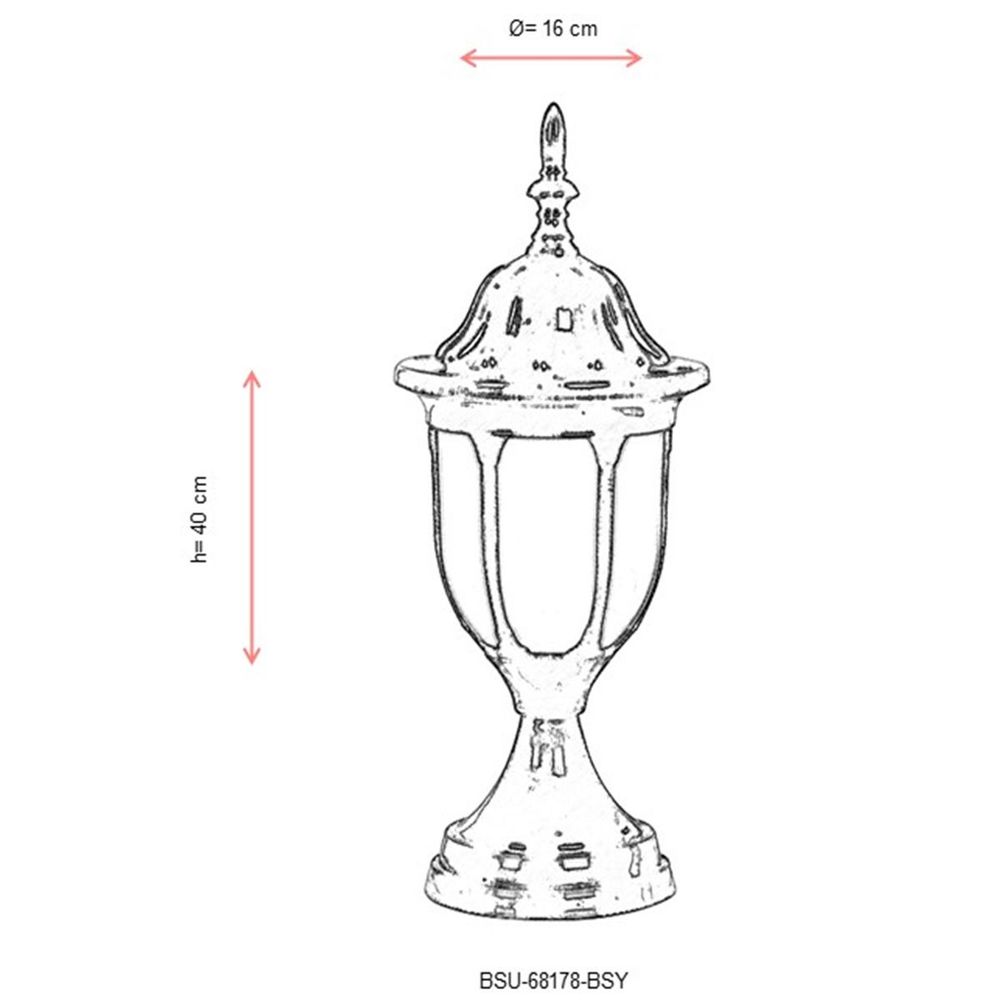 BSU-68178-BSY Crna i Bijela Vanjska Zidna Lampa slika 3