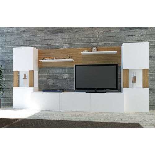 Woody Fashion TV jedinica, Lore - White, Teak slika 2