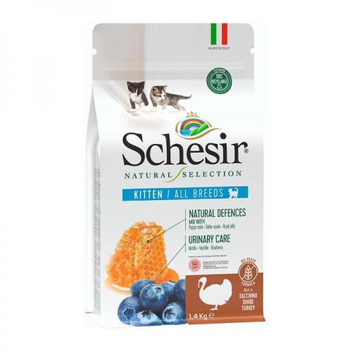 Schesir Dry Natural Selection Kitten Ćuretina, hrana za mačiće 1.4 kg slika 1