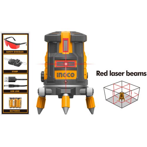 INGCO Samonivelišući linijski laser (crveni laserski zraci) HLL306505 slika 1