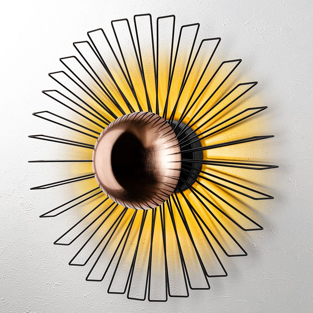 Zidna Lampa Kaya - 15235 - L, boje: Crna slika 7
