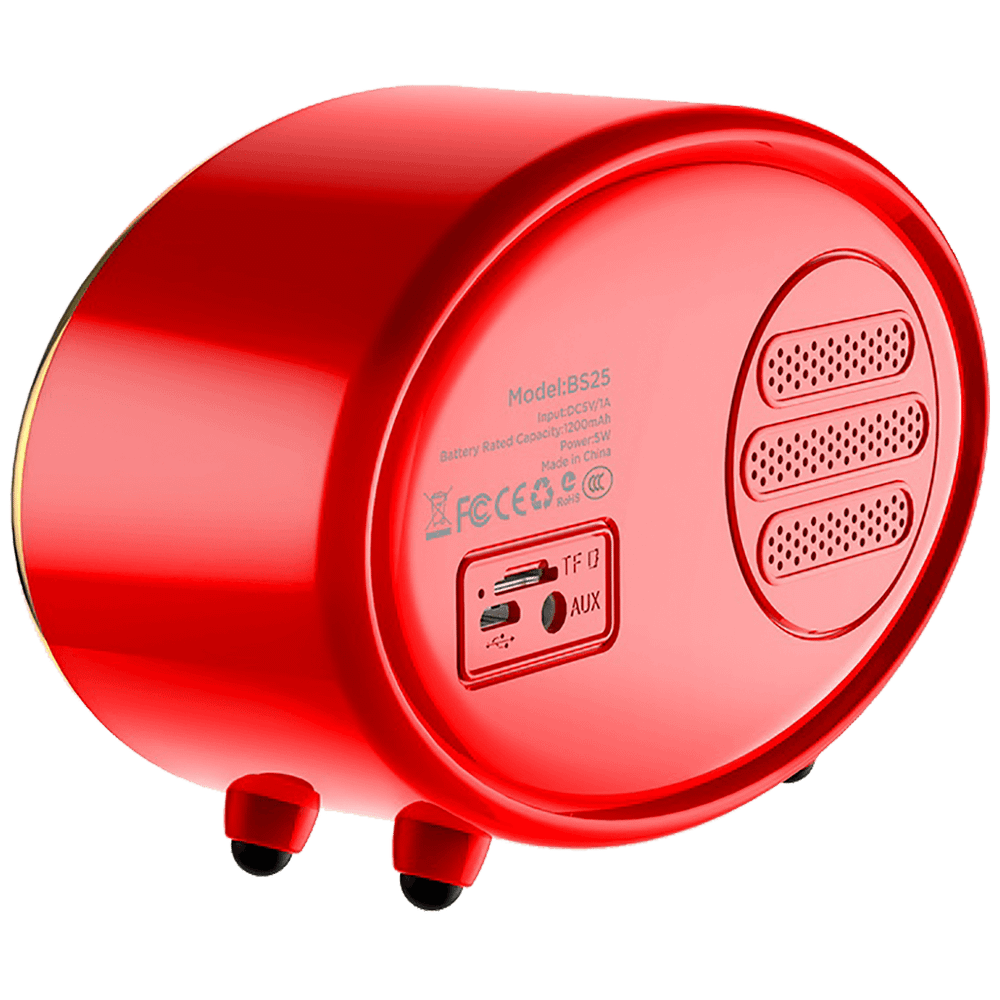 hoco. Zvučnik bežični, Bluetooth,retro, 1200 mAh, 5 h, 5 W, crvena - BS25 Time, Bluetooth, retro, red slika 3