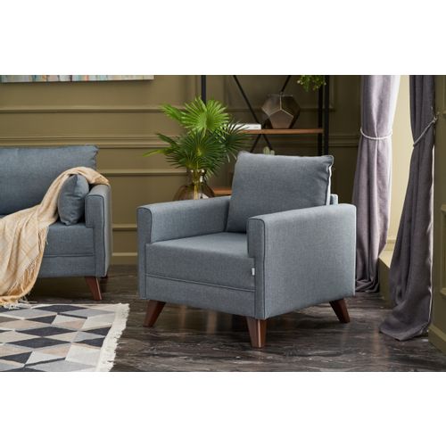 Bella Soft Tekli Koltuk - Blue Blue 1-Seat Sofa slika 1