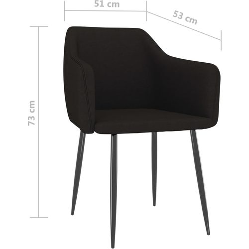 Blagovaonske stolice od tkanine 2 kom crne slika 7