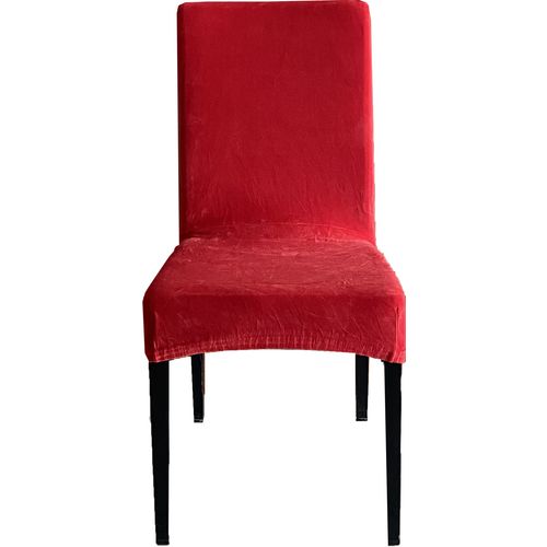 Sterling Navlaka za stolicu rastezljiva Velvet crvena 45x52 cm, set od 2 kom slika 2