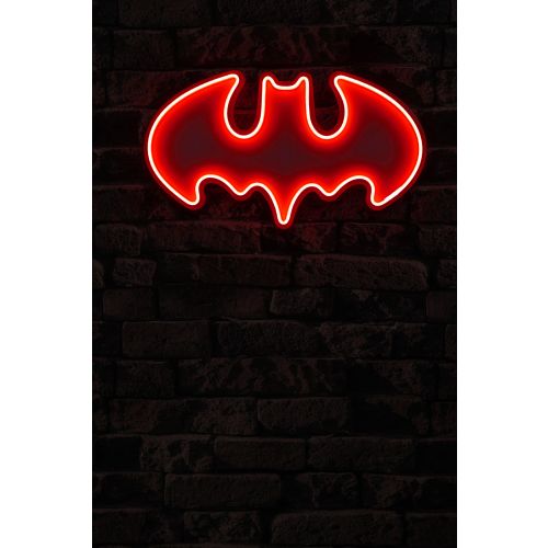 Wallity Ukrasna plastična LED rasvjeta, Batman Bat Light - Red slika 2