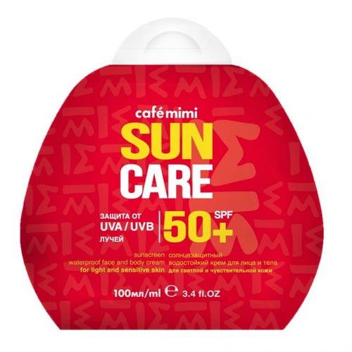 CAFÉ MIMI krema za sunčanje lica i tela SUN CARE vodootporna SPF 50+ 100ml slika 1