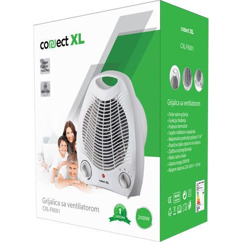 Connect XL Grijalica sa ventilatorom, 2000W - CXL-FK001 slika 2