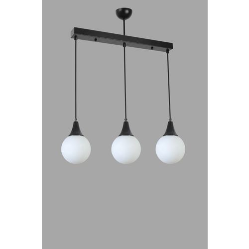 Afra 3 Lü Sıralı Siyah Beyaz Camlı Sarkıt Black
White Chandelier slika 3