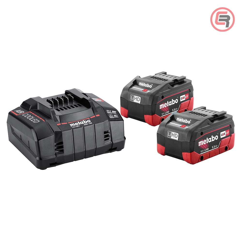 Metabo Basic Set Baterija 18 V / 2 × 5.5 Ah LiHD + Brzi Punjač ASC 145 – 685122000 slika 1