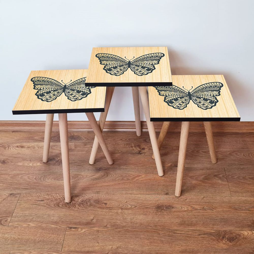 Nesting Stolovi 3Shp13 - Bež i Antracit (3 Komada) slika 1