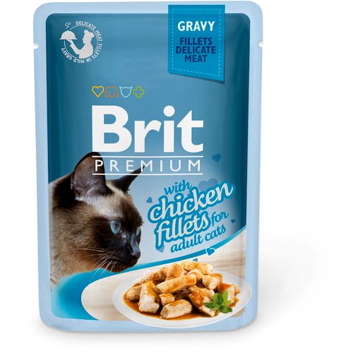 Brit Premium Cat Delicate Fileti u sosu sa piletinom 24 x 85 g slika 1