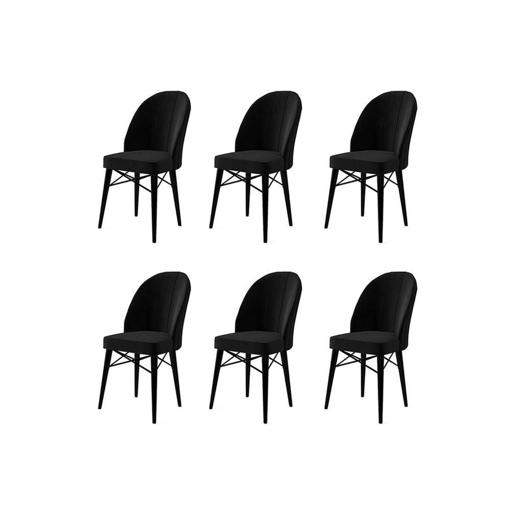Ritim - Crni Set Stolica (6 Komada) slika 1