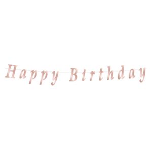 PF-GRGMD Baner Happy Birthday Metalik 200cm - Ružičasto zlato