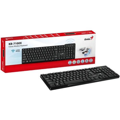 GENIUS KB-7100X Wireless USB US wireless crna tastatura slika 2