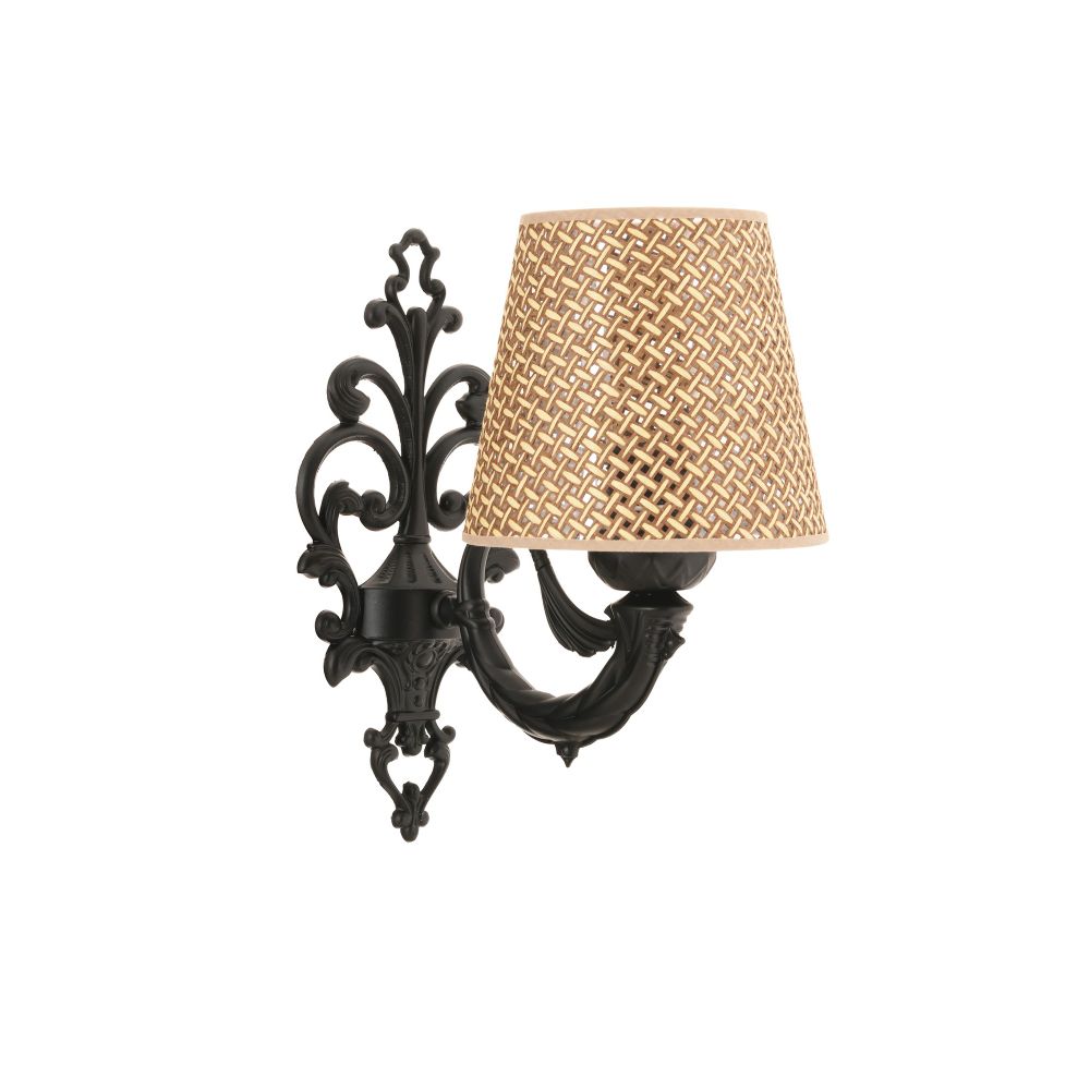 Lampa za zid Lily Hazeran - Prirodna, Crna Prirodna slika 2