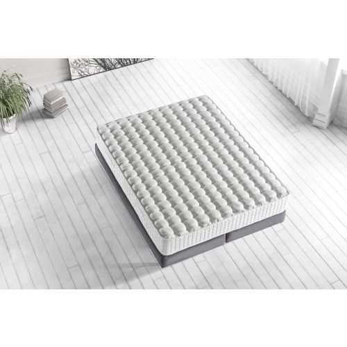 Woody Fashion Madrac, Bijela boja, London 180x200 cm Double Size FR Fabric PocketSpring Luxury Mattress slika 3