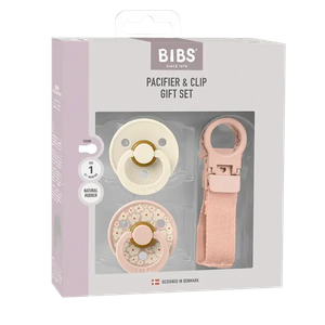 Bibs Poklon set - Dude varalice 0-6mj + Traka za dudu, Blush