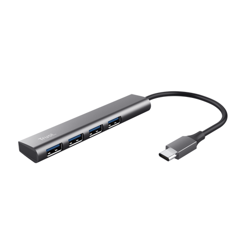 Adapter TRUST HALYX USB-3.2 4xUSB siva slika 1