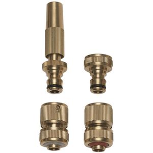PAPILLON set ravna mlaznica + 3 spojnice 1/2", mesing 