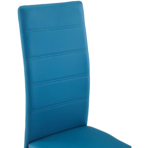 Konzolne blagovaonske stolice od umjetne kože 4 kom plave slika 6