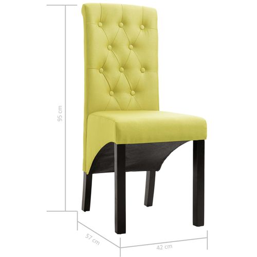 Blagovaonske stolice od tkanine 2 kom zelene slika 16